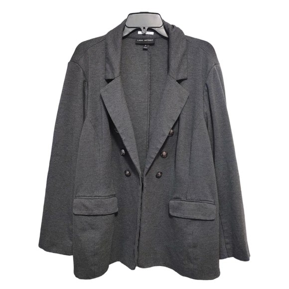 Lane Bryant The Bryant Blazer Charcoal Gray Jacket Women's Plus Size 28 - Picture 11 of 12